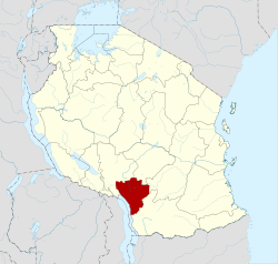 Lage der Region Njombe in Tansania