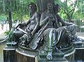 Wrangelbrunnen, featuring The Elbe with a paddle and Father Rhine