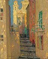 La rue de l'Eglise (Via della Chiesa) vista da Henri-Eugène Le Sidaner (1928)