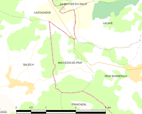 Poziția localității Mauvezin-de-Prat