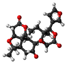 Ball-and-stick model of limonin