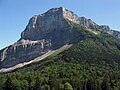 De noordwand van Mont Granier na de bergstorting van 1248