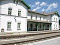 Altes Aufnahmsgebäude des Bahnhofs Laubenbachmühle, unter Denkmalschutz