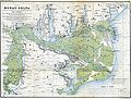 Cartografia da foz em delta do Danúbio