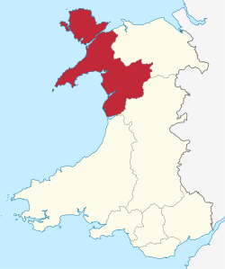Kart over Gwynedd