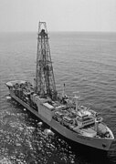 Drillship (Joides Resolution, used for the Ocean Drilling Program, U.S.A.)