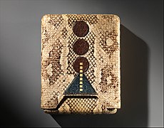 Art Deco snakeskin cigarette case, ca 1925