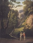 Devil's cleft at Liselund by Christoffer Wilhelm Eckersberg (1809)