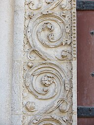 Gothic rinceaux next to the door of the Rouen Cathedral, Rouen, France, unknown architect, 12th century