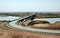 The Afghanistan-Tajikistan Friendship Border-crossing bridge, the largest in Central Asia.[1]