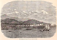 Zatoka portowa w Callao (1864)