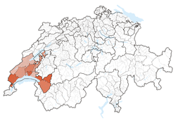 Map of the Canton of Vaud