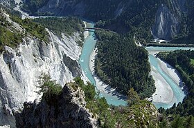 Vue aérienne du Grand Canyon Suisse.