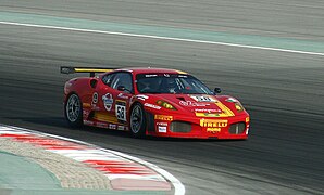 Une Ferrari F430 GTC de l'écurie AF Corse, écurie titrée en FIA GT, catégorie GT2, depuis 2006.