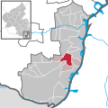 Localisation de Rheinzabern dans la Verbandsgemeinde et dans l'arrondissement