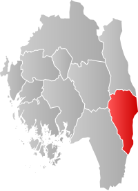 Kart som viser Aremark kommune.