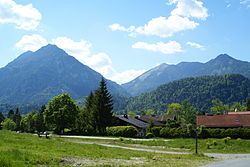 View of the landscape in Farchant