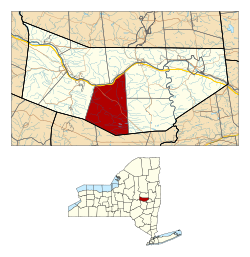 Location in Montgomery County and the state of New York.