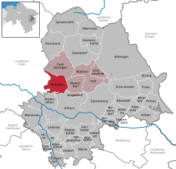 Läget för kommunen Ummern i Landkreis Gifhorn