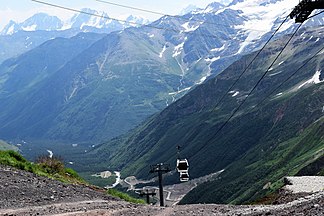 Mount Elbrus cable-way, line 1, Azau – Mir