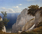 View of the sea from Taleren on Møns Klint by Peter Christian Skovgaard (1851)