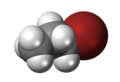 Spacefill model of 1-Bromopropane