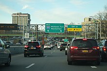 Vehicles on a heavily congested highway