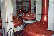 Interior da cervejaria Coors em Golden, Colorado.