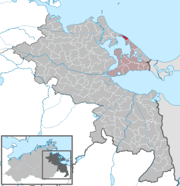 Läget för kommunen Koserow i Landkreis Vorpommern-Greifswald