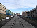 La rue centrale de Barentsburg.