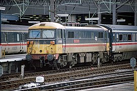 87021 Robert The Bruce in BR Intercity livery at London Euston