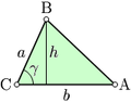 la base, l'altezza di un triangolo