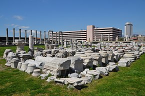 The ancient Greek city of Smyrna in Anatolia