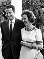 Chanel handbag with quilted-leather, the Belgian Queen Fabiola, and her husband, King Baudouin, visited the Nixon White House, in 1969.