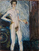 Nude Self-Portrait with Palette, 1908, Leopold Museum