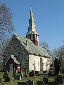 View of the historic Øyestad Church