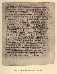 Codex Ambrosianus f. 36 super