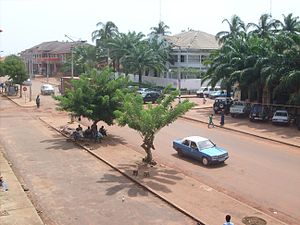 Pusat kota Bissau dilihat dari Pensão Central