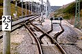 A trap road with buffer stops at the railway station of Allersberg, on the Nuremberg–Munich high-speed railway