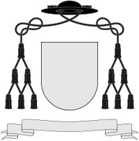 Schéma znaku pro opata-komendátora (titul zrušen, toto schéma se však užívá pro generální vikáře nebo biskupské vikáře)