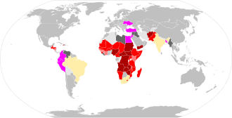 Map showing acute food insecurity forecasts for 2020