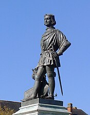 Monument au Roi René, détail, Angers.