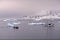 La baie de l’Espérance, à l'extrémité septentrionale de la terre de Graham, devant la base antarctique Esperanza.