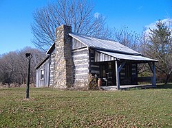 The Samuel Lyle Log House on Pondlick Road