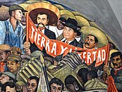 Detalj ur en muralmålning av Diego Rivera i Nationalpalatset i Mexico City (1922-1928).