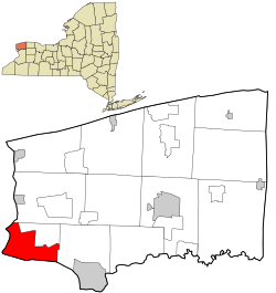 Location in Niagara County and the state of New York.