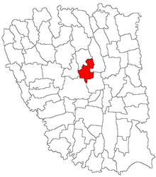 Location in Galați County