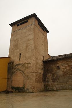 Former Grisaleña's castle tower, now part of the town's church