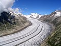 Grosser Aletschgletscher (Bernese Alps), view from Eggishorn (2.927 m), in the background Jungfrau (4.158 m), Jungfraujoch (3.454 m), Mönch (4.099 m), Trugberg and Eiger (3.970 m)