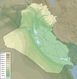 Erbils läge i Irak.